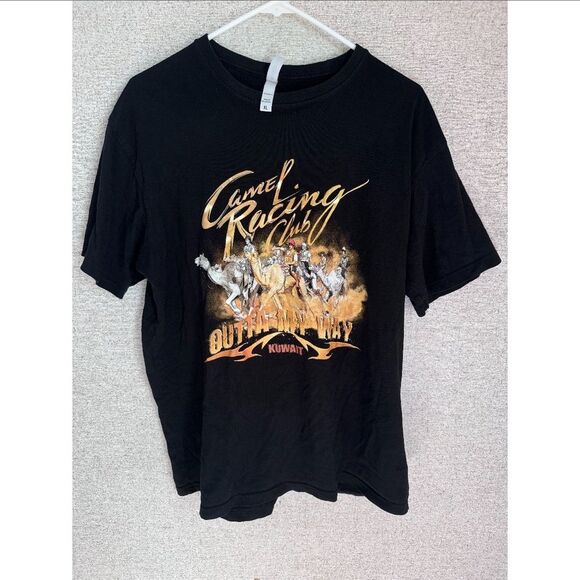 Kuwait Camel Racing Team black tshirt size XL - Picture 1 of 6